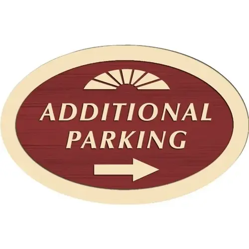 Custom Oval Dimensional Sign, Wood Grain Finish, 36 X 24 Custom Oval Dimensional Sign, Wood Grain Finish, 36 X 24