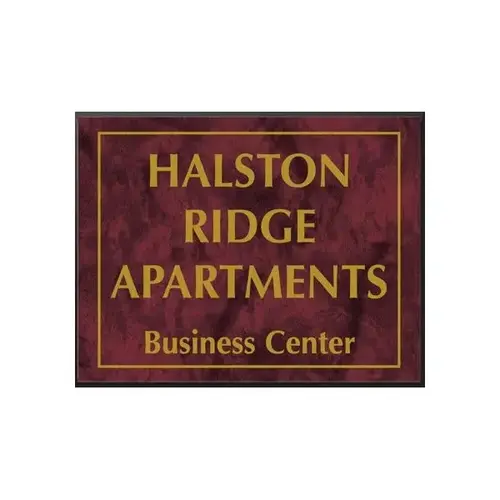 Front Engraved Sign, Red Marble, 10 X 8 Front Engraved Sign, Red Marble, 10 X 8