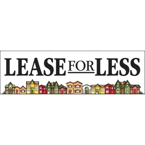 Horizontal Lease For Less Banner, Houses, 10 ft X 3 ft Horizontal Lease For Less Banner, Houses, 10 ft X 3 ft