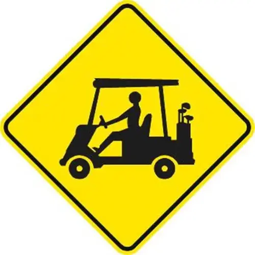 Golf Cart Crossing Sign, Reflective, 24 X 24 Golf Cart Crossing Sign, Reflective, 24 X 24