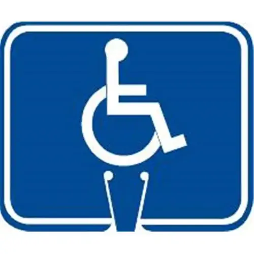 Handicapped Parking Traffic Cone, Snap-On Sign Handicapped Parking Traffic Cone, Snap-On Sign