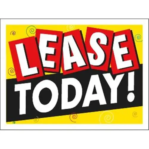Coroplast Lease Today Contemporary Amenity Sign, 24 X 18 Coroplast Lease Today Contemporary Amenity Sign, 24 X 18