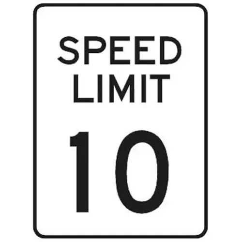 Speed Limit 10 Sign, Reflective, 18 X 24 Speed Limit 10 Sign, Reflective, 18 X 24
