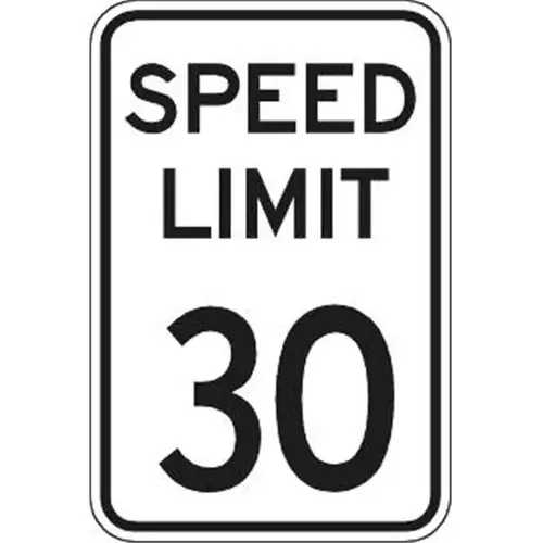Speed Limit 30 Sign, Reflective, 12 X 18 Speed Limit 30 Sign, Reflective, 12 X 18