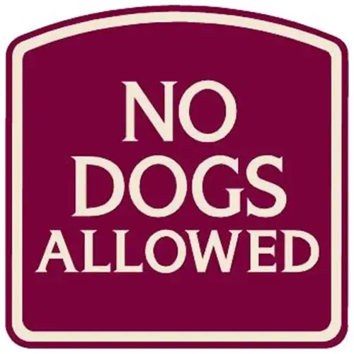 No Dogs Allowed Arched Designer Sign, Non-Reflective, 16 X 16 No Dogs Allowed Arched Designer Sign, Non-Reflective, 16 X 16