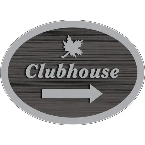 Custom Oval Dimensional Sign, Wood Grain Finish, 22 X 16 Custom Oval Dimensional Sign, Wood Grain Finish, 22 X 16