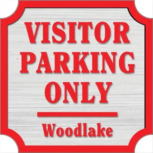 Custom Dimensional Sign With Notched Corners, Wood Grain Finish, 24 X 24 Custom Dimensional Sign With Notched Corners, Wood Grain Finish, 24 X 24