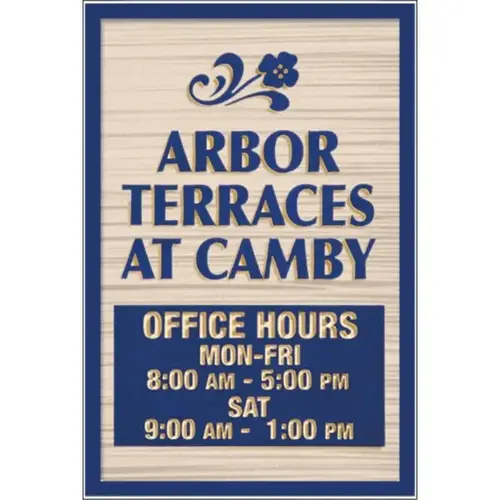 Custom Dimensional Sign With Straight Corners, Wood Grain Finish, 24 X 36 Custom Dimensional Sign With Straight Corners, Wood Grain Finish, 24 X 36