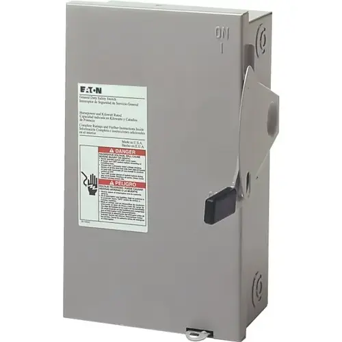 30 Amp, 3 Pole General Duty Non-Fusible Outdoor Safety Switch 30 Amp, 3 Pole General Duty Non-Fusible Outdoor Safety Switch