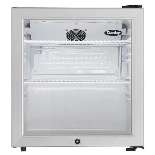 1.6 Cubic Feet Compact Glass Door Fridge Stainless Steel 1.6 Cubic Feet Compact Glass Door Fridge Stainless Steel