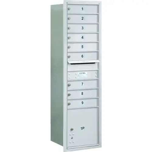 Horizontal 4c Mailbox Silver Horizontal 4c Mailbox Silver