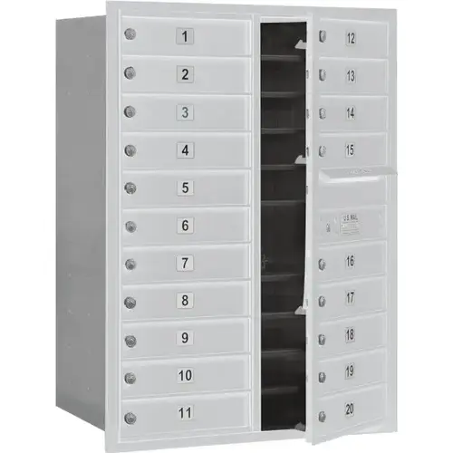 Horizontal 4c Mailbox Silver Horizontal 4c Mailbox Silver