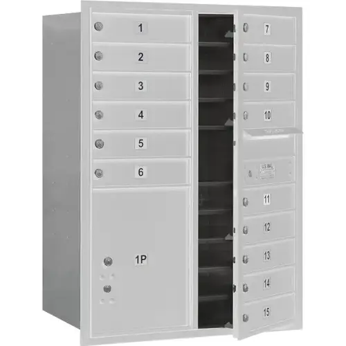 Horizontal 4c Mailbox Silver Horizontal 4c Mailbox Silver