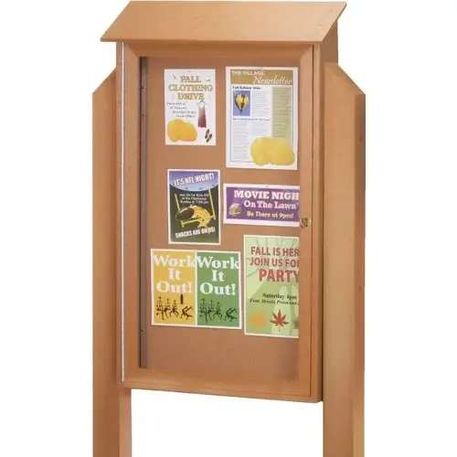 Outdoor Corkboard, Lighted Post Mount, Cedar, 38 X 54" Outdoor Corkboard, Lighted Post Mount, Cedar, 38 X 54"