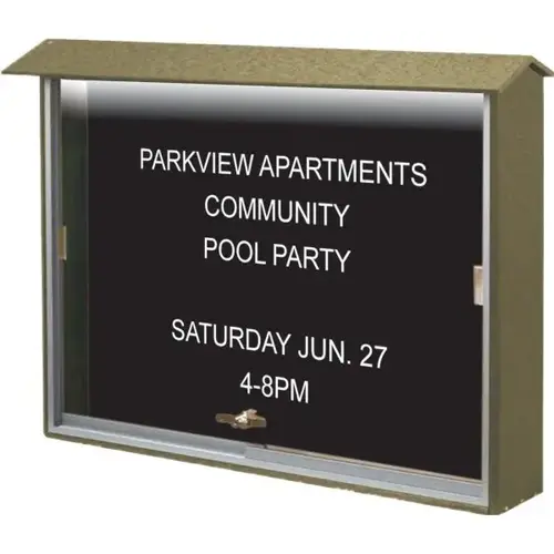 Enclosed Sliding Door Letter Board, Lighted Wall Mount, Weathered Wood, 45x30" Enclosed Sliding Door Letter Board, Lighted Wall Mount, Weathered Wood, 45x30"