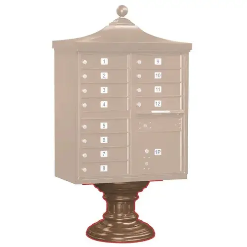 Cluster Mailbox Short Decorative Pedestal, Bronze Cluster Mailbox Short Decorative Pedestal, Bronze