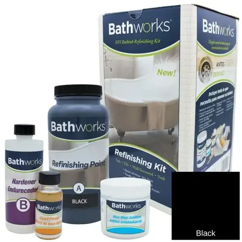 Non-Slip Bath And Wall Refinish Kit - Black Non-Slip Bath And Wall Refinish Kit - Black