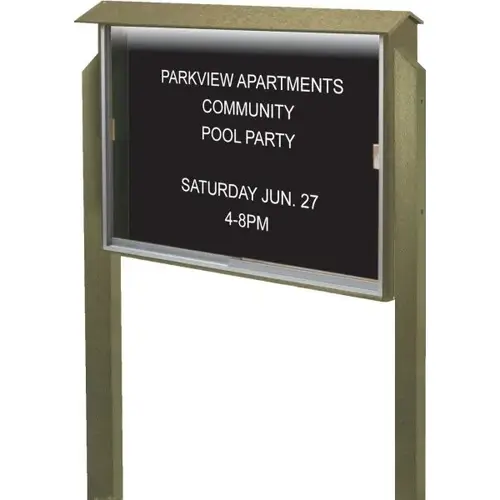 Enclosed Sliding Door Letter Board, Light Post, Weathered Wood, 45" X 3 ft6" Enclosed Sliding Door Letter Board, Light Post, Weathered Wood, 45" X 3 ft6"