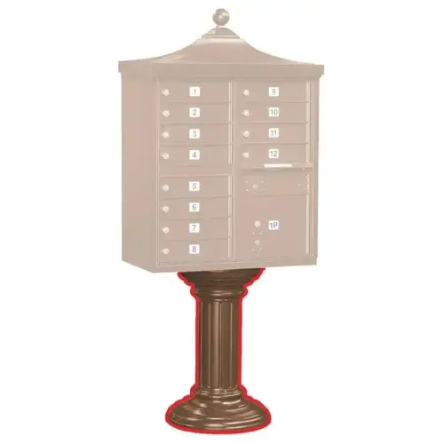 Cluster Mailbox Tall Decorative Pedestal, Bronze Cluster Mailbox Tall Decorative Pedestal, Bronze