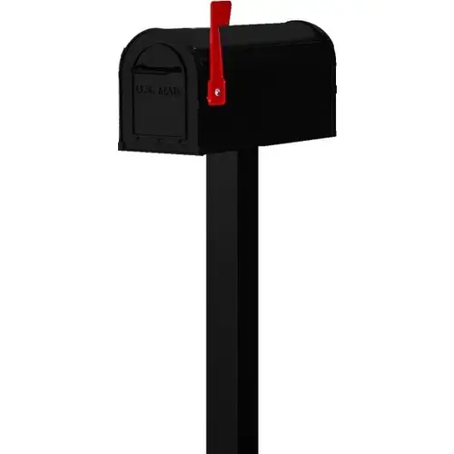 Standard Mailbox Post In-Ground Mount, Black Standard Mailbox Post In-Ground Mount, Black