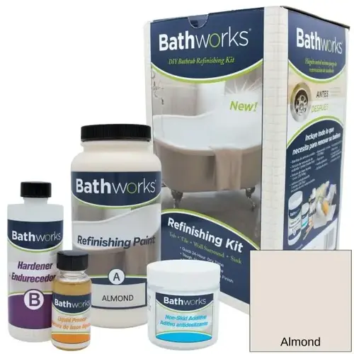 Non-Slip Bath And Wall Refinish Kit - Almond Non-Slip Bath And Wall Refinish Kit - Almond