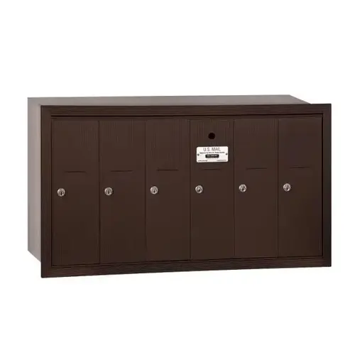 Bronze-Vertical Mailbox- Recessed Mounted -6 Doors Bronze-Vertical Mailbox- Recessed Mounted -6 Doors