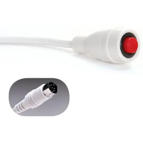 Nurse Call Econocall 7 ft Cord, Tektone 8-Pin Din Plug,white Nurse Call Econocall 7 ft Cord, Tektone 8-Pin Din Plug,white