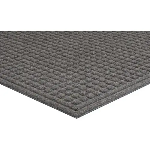 Ecomat Square Design Floor Mat, Gray, 6 ft X 4 ft Ecomat Square Design Floor Mat, Gray, 6 ft X 4 ft
