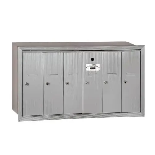 Aluminum-Vertical Mailbox- Recessed Mounted -6 Doors Aluminum-Vertical Mailbox- Recessed Mounted -6 Doors