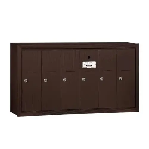 Bronze-Vertical Mailbox- Surface Mounted -6 Doors Bronze-Vertical Mailbox- Surface Mounted -6 Doors