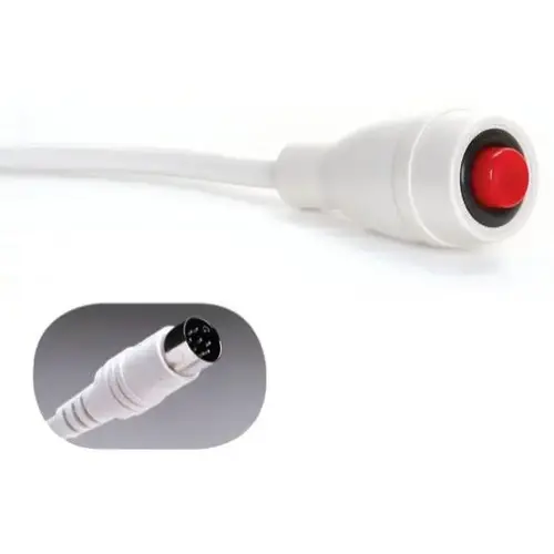 Nurse Call 7 ft Econocall Rauland 8-Pin Din Plug, White Nurse Call 7 ft Econocall Rauland 8-Pin Din Plug, White