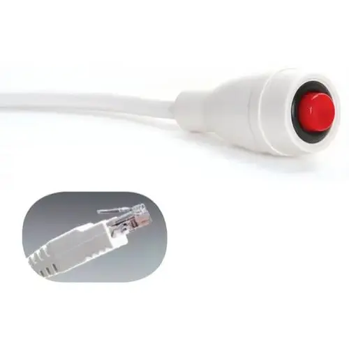 Nurse Call Econocall 7 ft Cord, Arial Rj45 8-Pin Plug, White Nurse Call Econocall 7 ft Cord, Arial Rj45 8-Pin Plug, White
