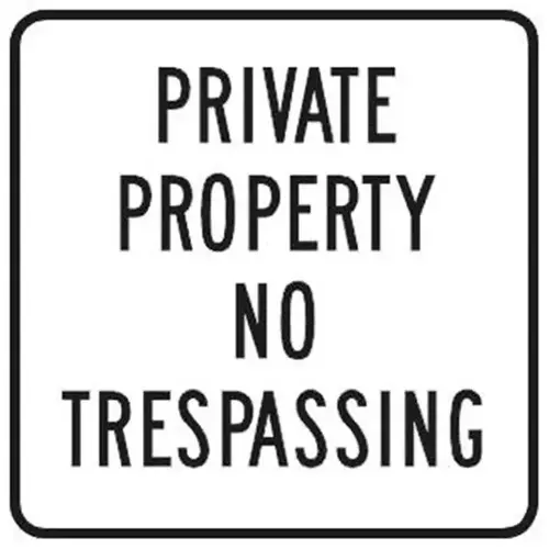 Private Property, No Trespassing Sign, Reflective 18x18 Private Property, No Trespassing Sign, Reflective 18x18