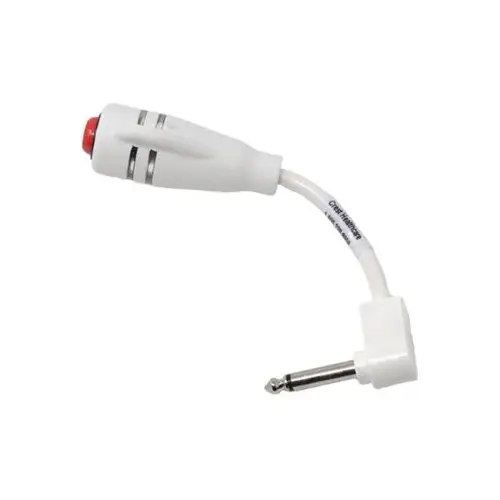 Duracall 6 Inch Cord, 1/4 Inch 2-Conductor Phone Plug, White Duracall 6 Inch Cord, 1/4 Inch 2-Conductor Phone Plug, White