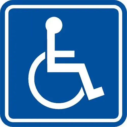 Handicap Symbol Mini Sign, Reflective, 12x12 Handicap Symbol Mini Sign, Reflective, 12x12