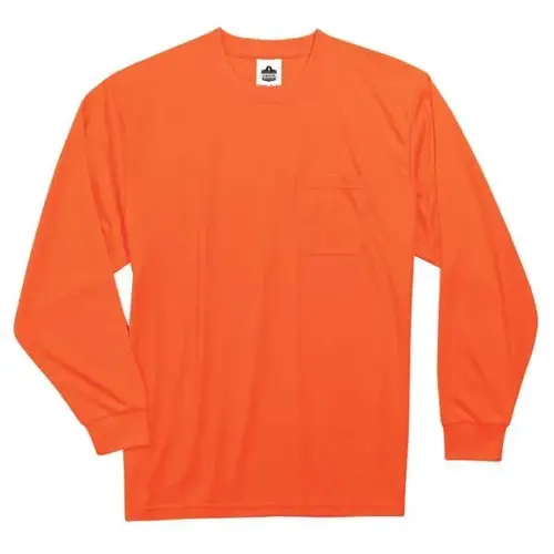 Glowear 8091 Non-Certified Long Sleeve T-Shirt, Orange, S Glowear 8091 Non-Certified Long Sleeve T-Shirt, Orange, S