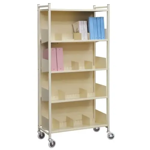 Beige Versa Open Style Moble Rack With Four Shelves Beige Versa Open Style Moble Rack With Four Shelves
