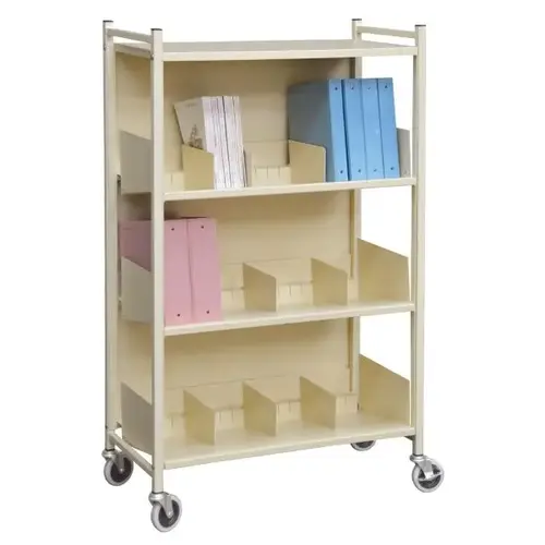 Beige Versa Open Style Moble Rack With Three Shelves Beige Versa Open Style Moble Rack With Three Shelves