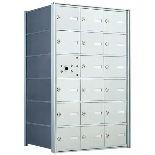 1400 Horizontal Mailbox -17 Compartments, Aluminum 1400 Horizontal Mailbox -17 Compartments, Aluminum