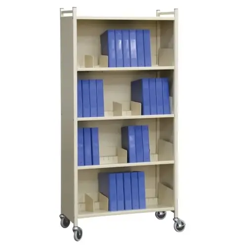 Beige Versa Cabinet Style Moble Rack With Four Shelves Beige Versa Cabinet Style Moble Rack With Four Shelves