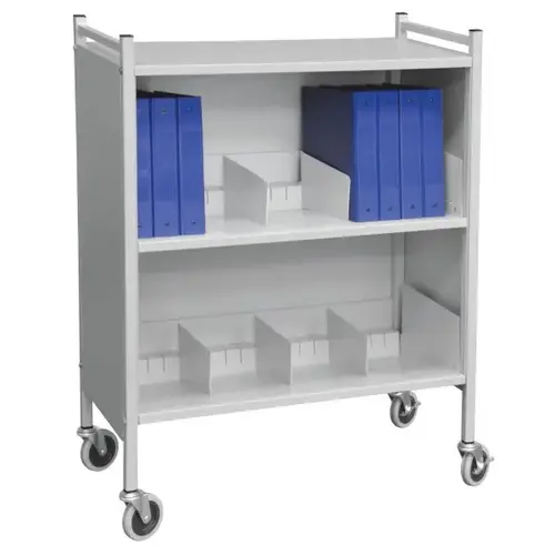Light Grey Versa Cabinet Style Moble Rack With Two Shelves Light Grey Versa Cabinet Style Moble Rack With Two Shelves