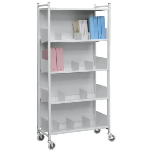 Light Grey Versa Open Style Moble Rack With Four Shelves Light Grey Versa Open Style Moble Rack With Four Shelves