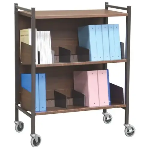 Woodgrain Versa Open Style Moble Rack With Two Shelves Woodgrain Versa Open Style Moble Rack With Two Shelves
