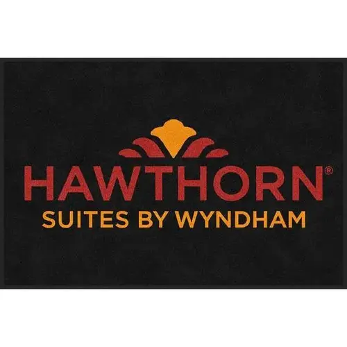 4 X 6 Ft. Hawthorn Suites Hd Logo Carpeted Mat 4 X 6 Ft. Hawthorn Suites Hd Logo Carpeted Mat
