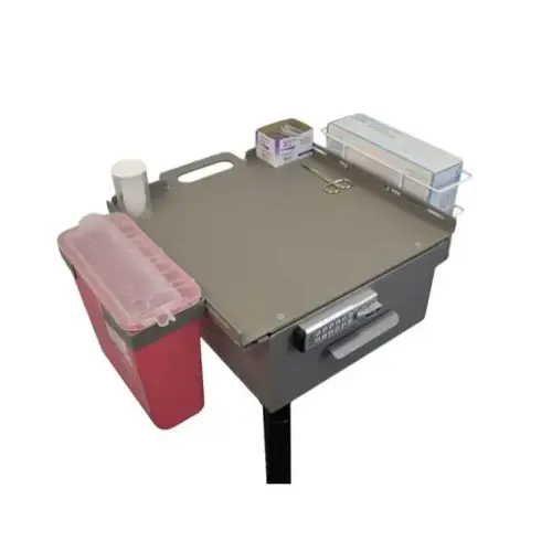Phlebotomy Cart With Sharp/glove Holders, Electronic Locks, Adjustable Phlebotomy Cart With Sharp/glove Holders, Electronic Locks, Adjustable