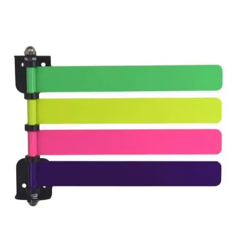 High Visibility Neon 4 Flag System, 8w, Neon Green/Yellow/Pink/Purple High Visibility Neon 4 Flag System, 8w, Neon Green/Yellow/Pink/Purple
