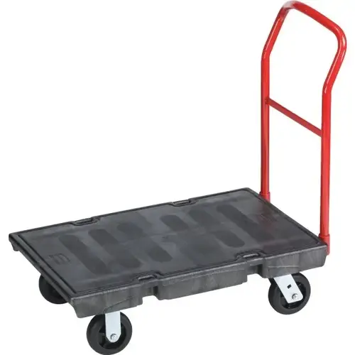1000 Lb Black Single Handle Heavy-Duty Platform Truck 36" X 24" 1000 Lb Black Single Handle Heavy-Duty Platform Truck 36" X 24"