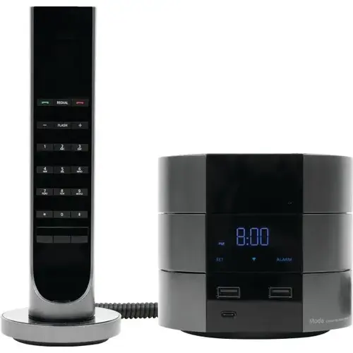 Moda Charger/Alarm Clock/Speakerphone Module With Corded Handset,6 Button Moda Charger/Alarm Clock/Speakerphone Module With Corded Handset,6 Button