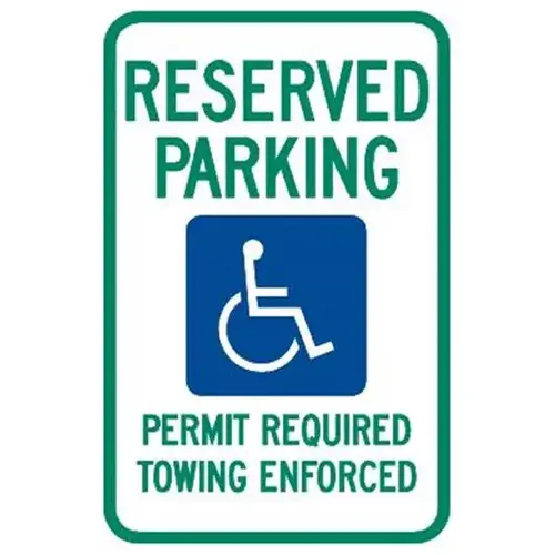Arkansas Reserved Parking Disabled Parking Sign, Reflective, 12 X 18 Arkansas Reserved Parking Disabled Parking Sign, Reflective, 12 X 18