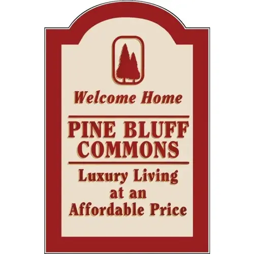 Custom Dimensional Sign, Arched Top, Smooth Finish, 11 X 17 Custom Dimensional Sign, Arched Top, Smooth Finish, 11 X 17